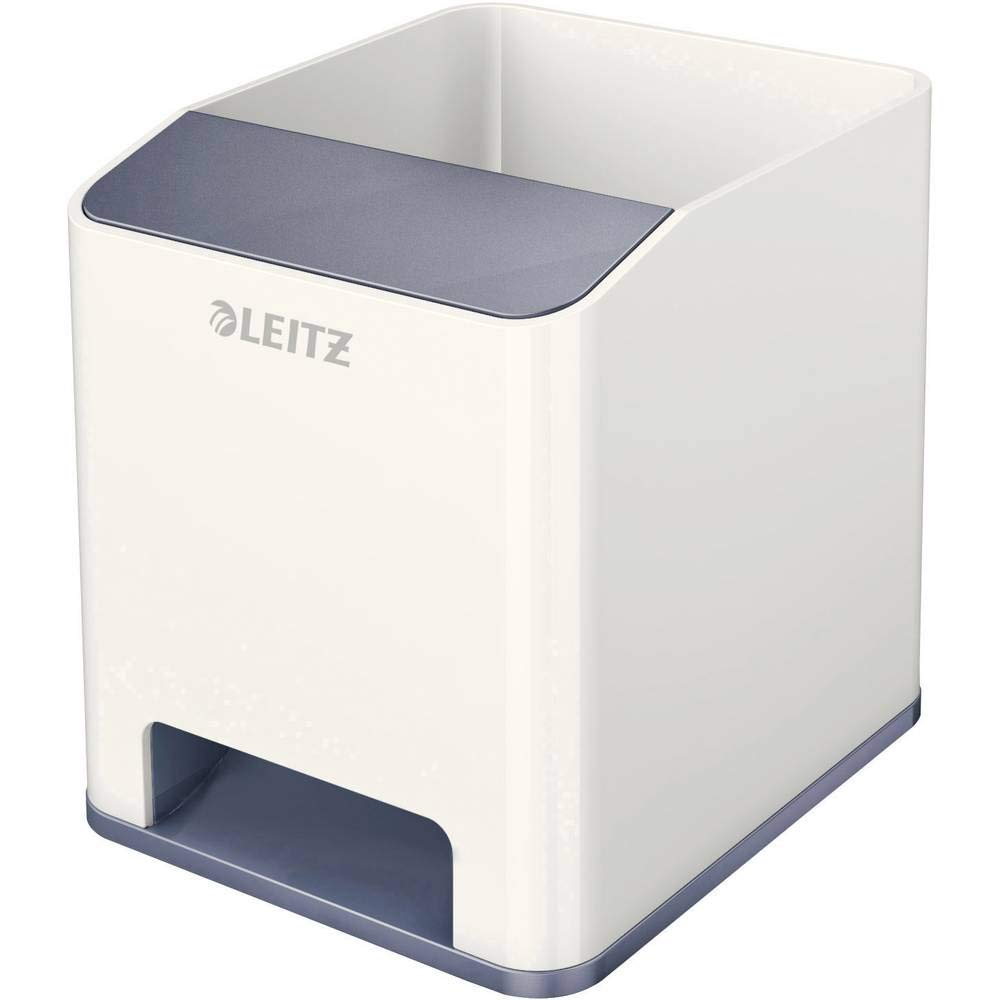 Leitz Sound Pen Holder, Phone Amplifier, Wow Range, Pearl White/Grey, 53631001