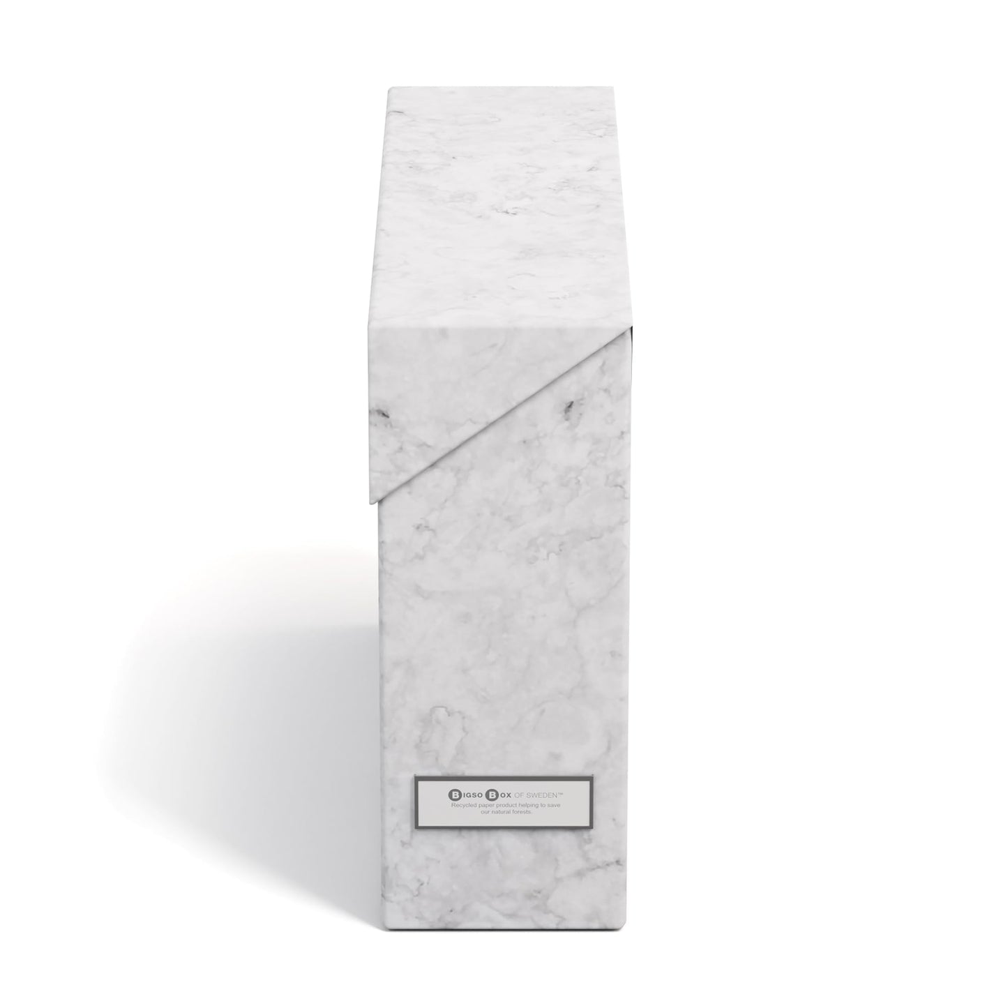 Bigso Lovisa Fiberboard Label Frame 12 File Storage Box - Paperwork Storage Box with Metal Label