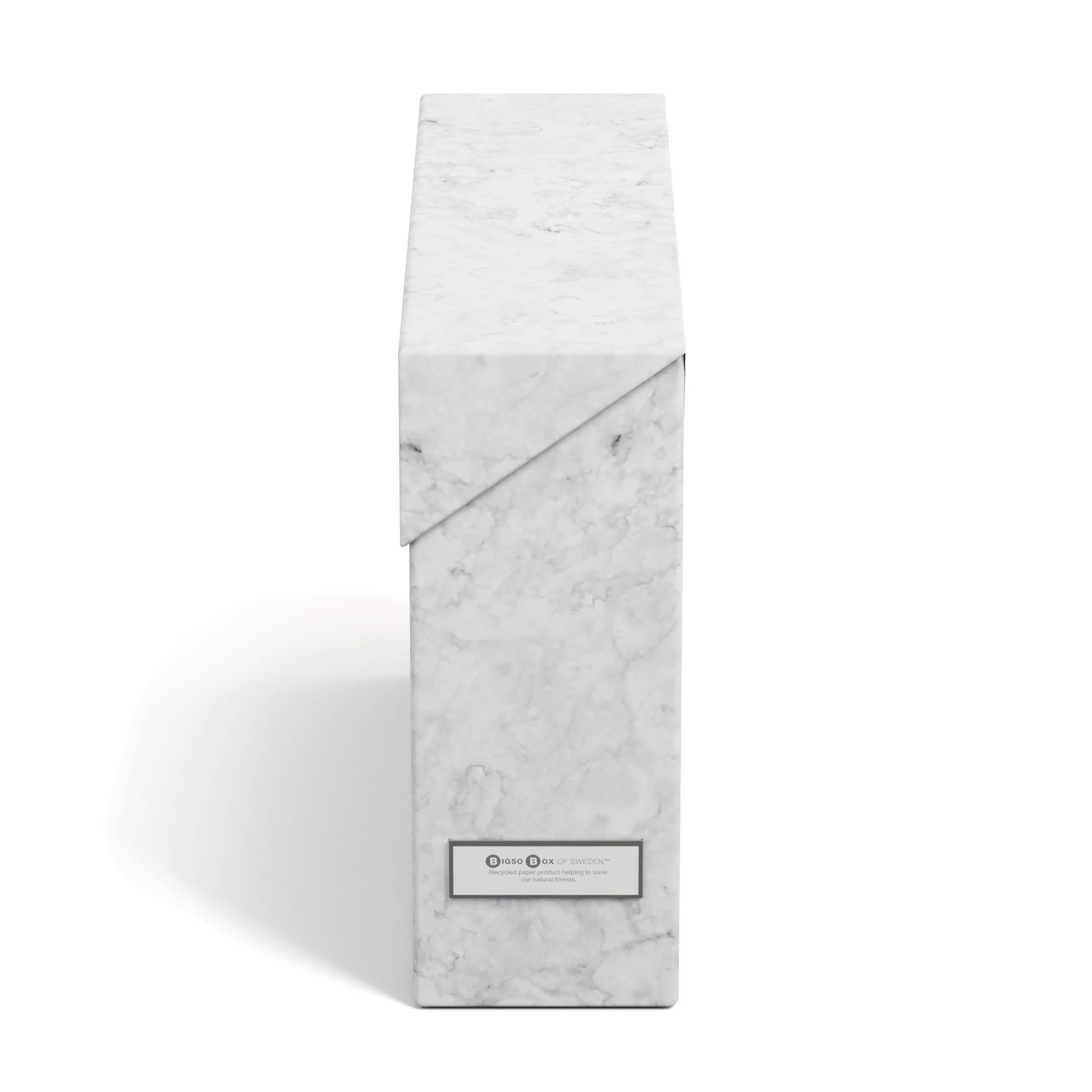 Bigso Lovisa Fiberboard Label Frame 12 File Storage Box - Paperwork Storage Box with Metal Label