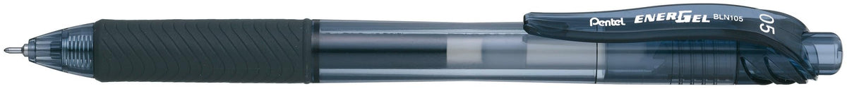 Pentel BLN105A EnerGel X Roller Ball Retractable Gel Pen, Black Ink, Fine, Dozen (BLN105-A)