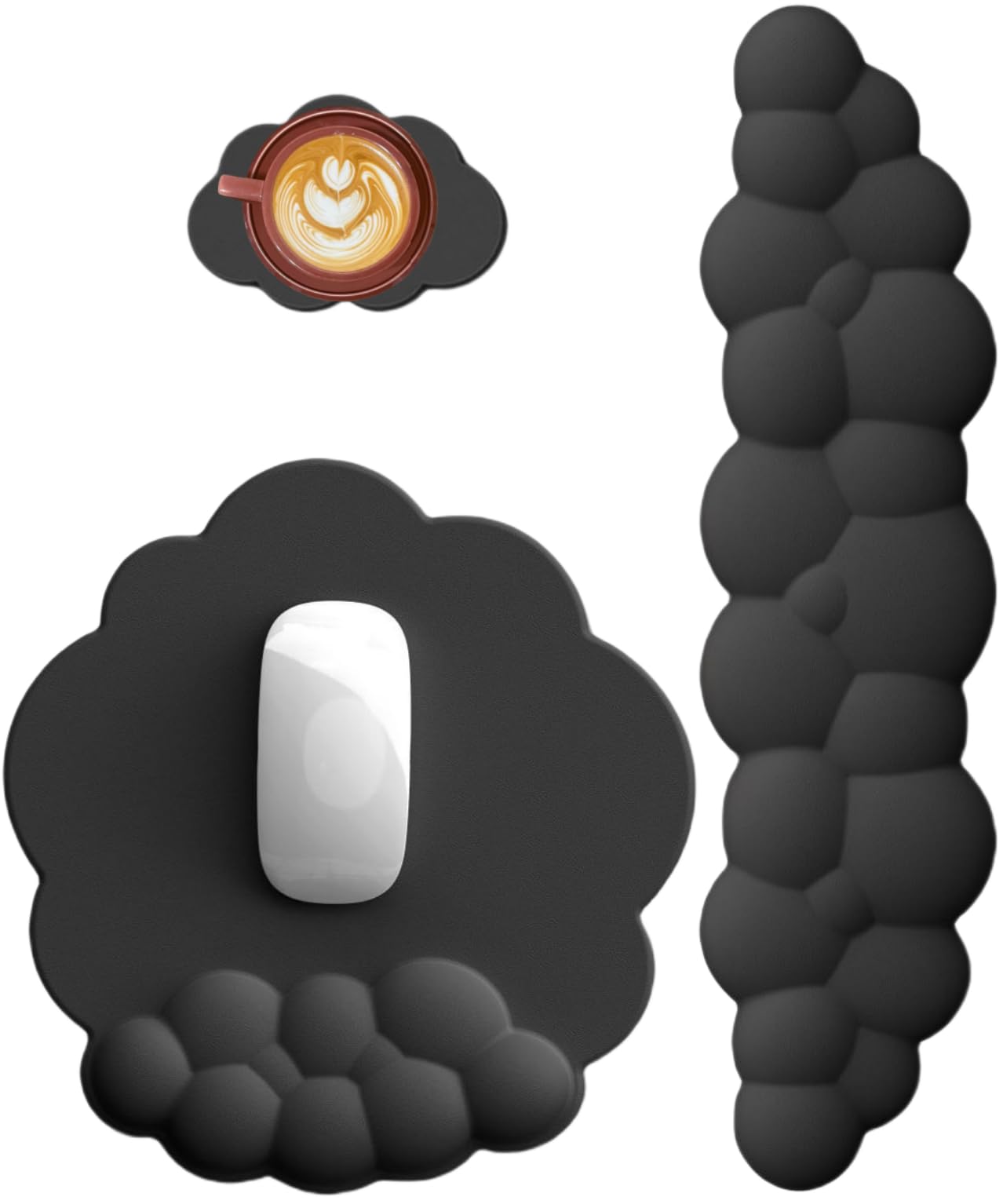 Cloud Wrist Rest Mouse Pad & Keyboard Wrist Support Set for Home & Office