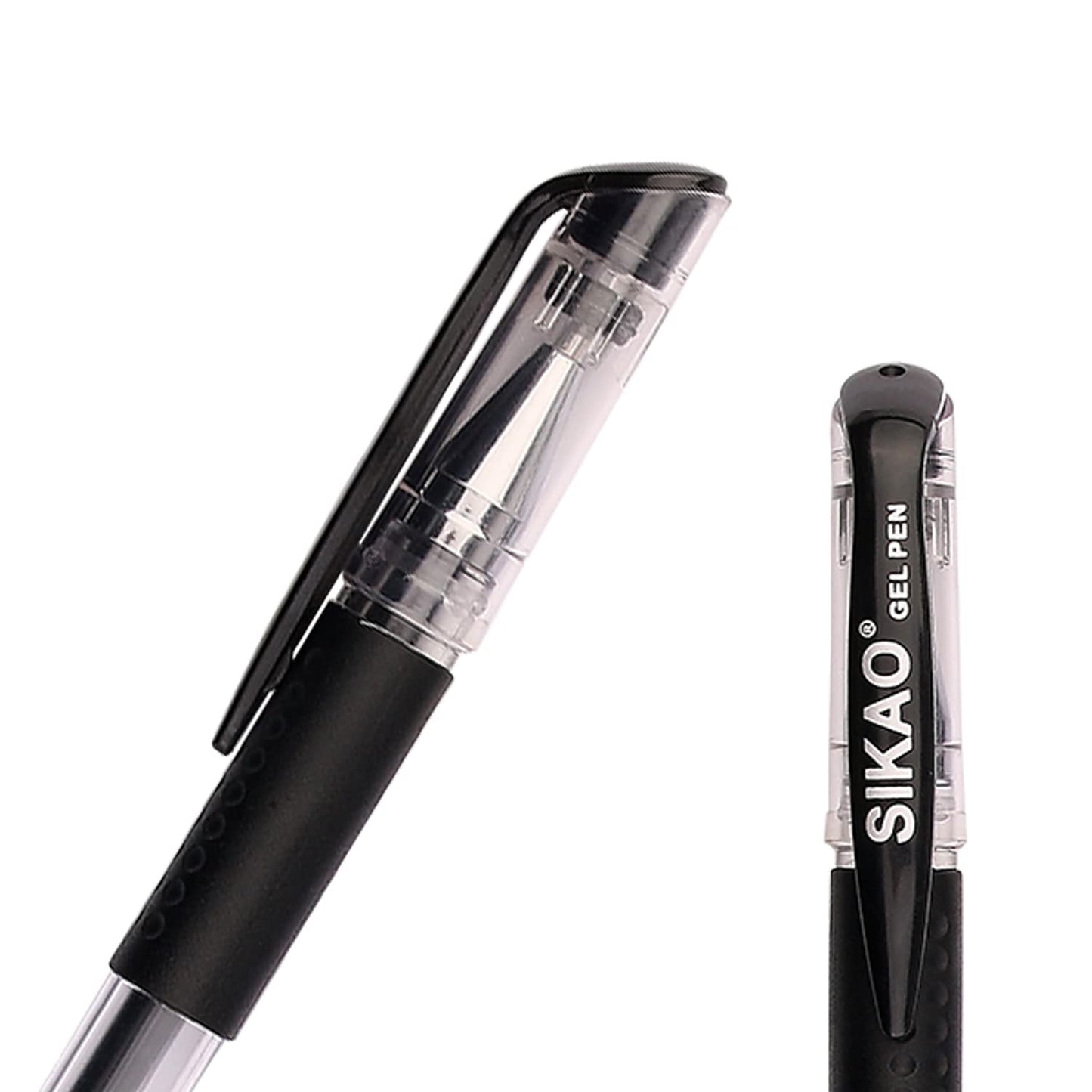 Sikao Black Gel Pens Bulk, 60 Pack 0.7mm Fine Point Gel Ink Rollerball Pens, Smooth Quick-Dry Black
