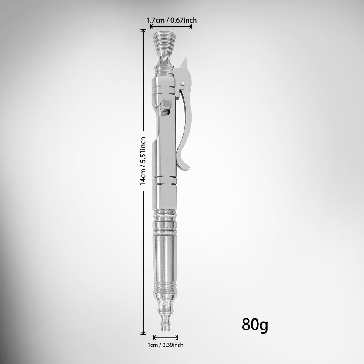 Dr.Metalleung Luxury Bolt Action Pen: Heavy-Duty Stainless Steel EDC Ballpoint Pen with Retractable