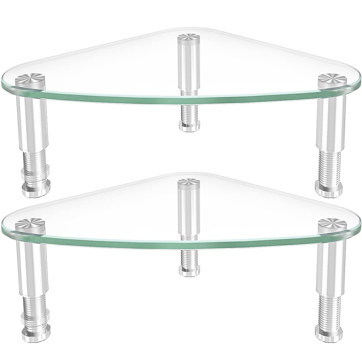 Hemudu 2 Pack Computer Monitor Riser | Triangle Desktop Universal Corner Stand for Computer Monitor