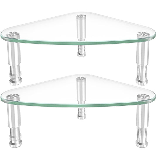 Hemudu 2 Pack Computer Monitor Riser | Triangle Desktop Universal Corner Stand for Computer Monitor
