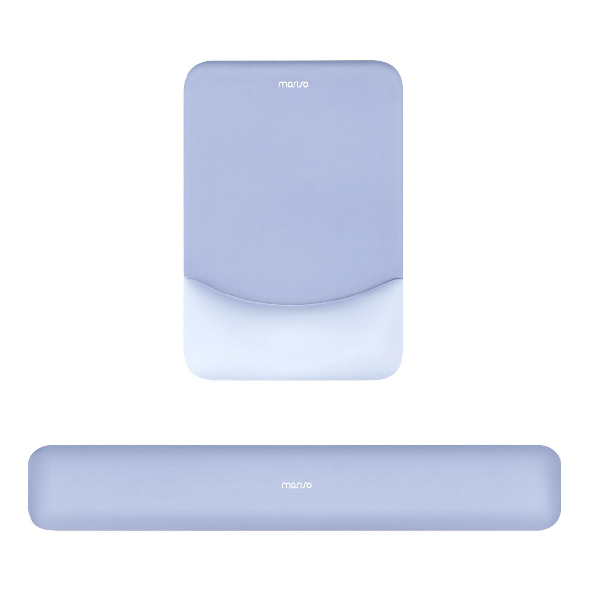 MOSISO Wrist Rest Support Mouse Pad & Keyboard Set, Slate Blue