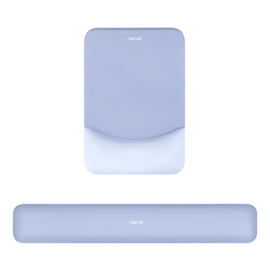 MOSISO Wrist Rest Support Mouse Pad & Keyboard Set, Slate Blue