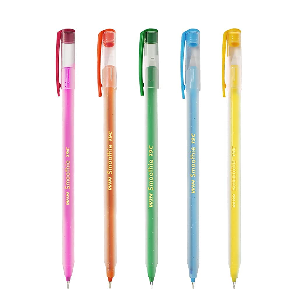 WIN Smoothie Ball Pens | 40 Pens (20 Blue Ink & 20 Black Ink) | 0.7 mm Tip | Comfortable Writing |