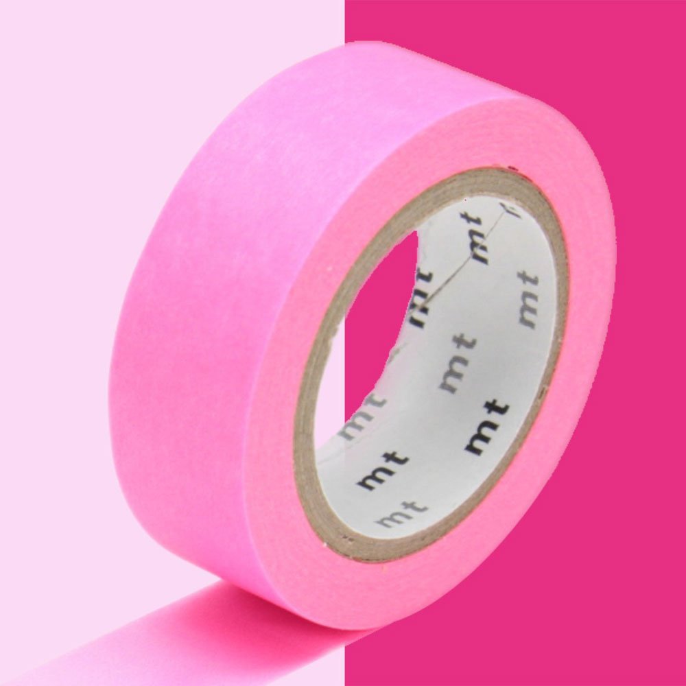 mt Washi Masking Tape Roll - Parent, Shocking Pink