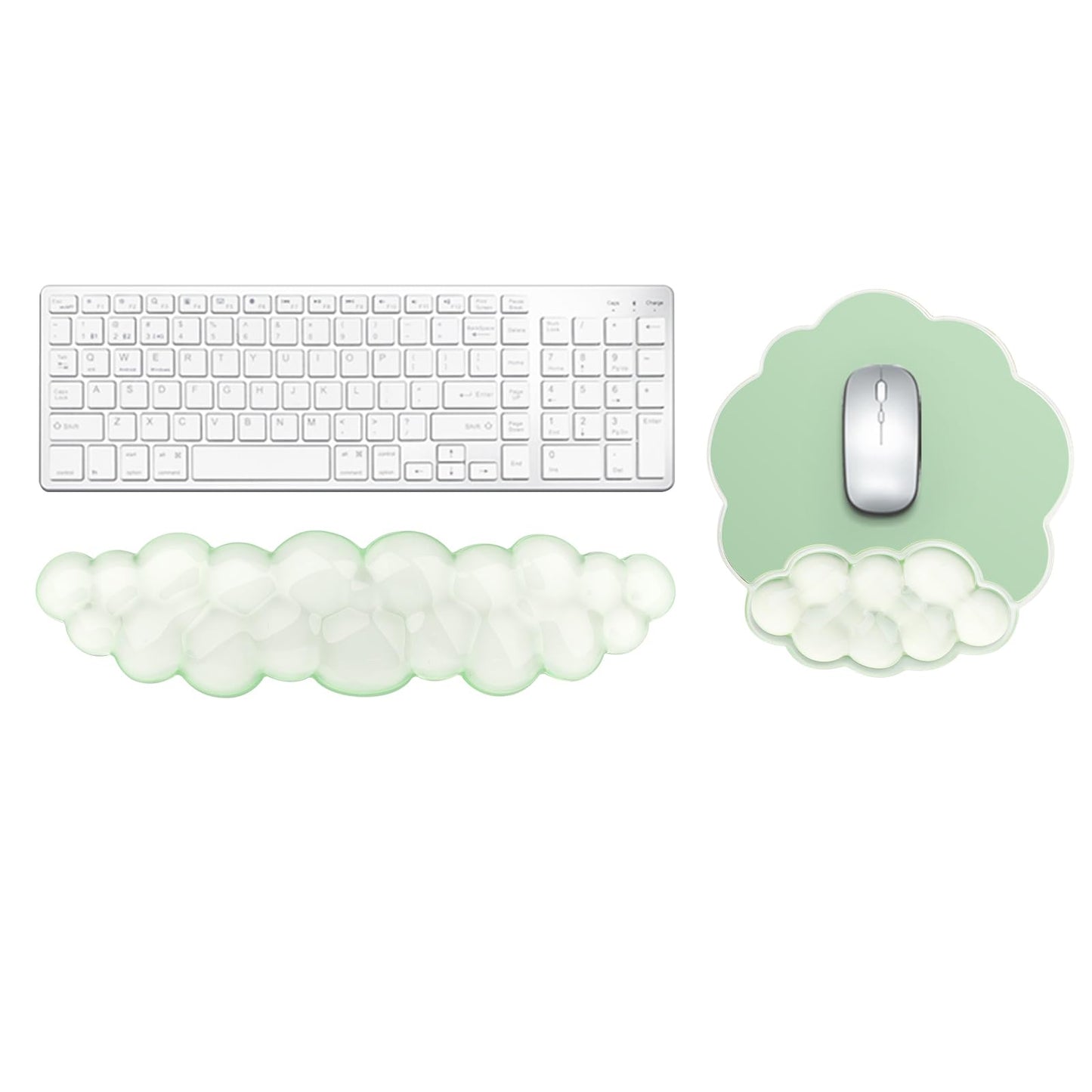 Gel Cloud Keyboard and Mouse Wrist Rest, Cute Wrist Support and Arm Support Rest for Typing Pain