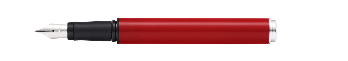 Sheaffer Pop Glossy Red Fountain Pen with Chrome Trim and Medium Nib