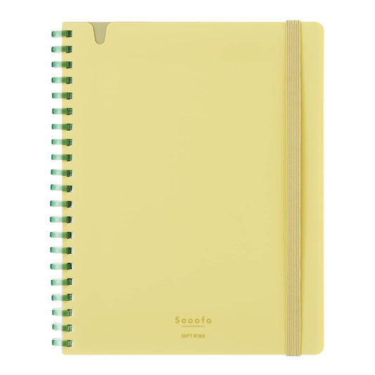 KOKUYO Graph Journal Notebook, Sooofa 7.2'' x 5.5'' Soft Ring Notebook for Women 4mm Grid Ruled, 80
