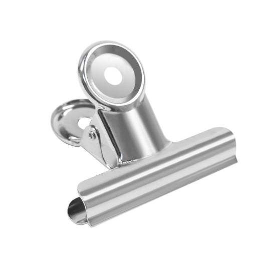 Coideal Large Bulldog Binder Paper Clips, 12 Pack Big Metal Bull Clips Silver Hinge Clip Clamps for