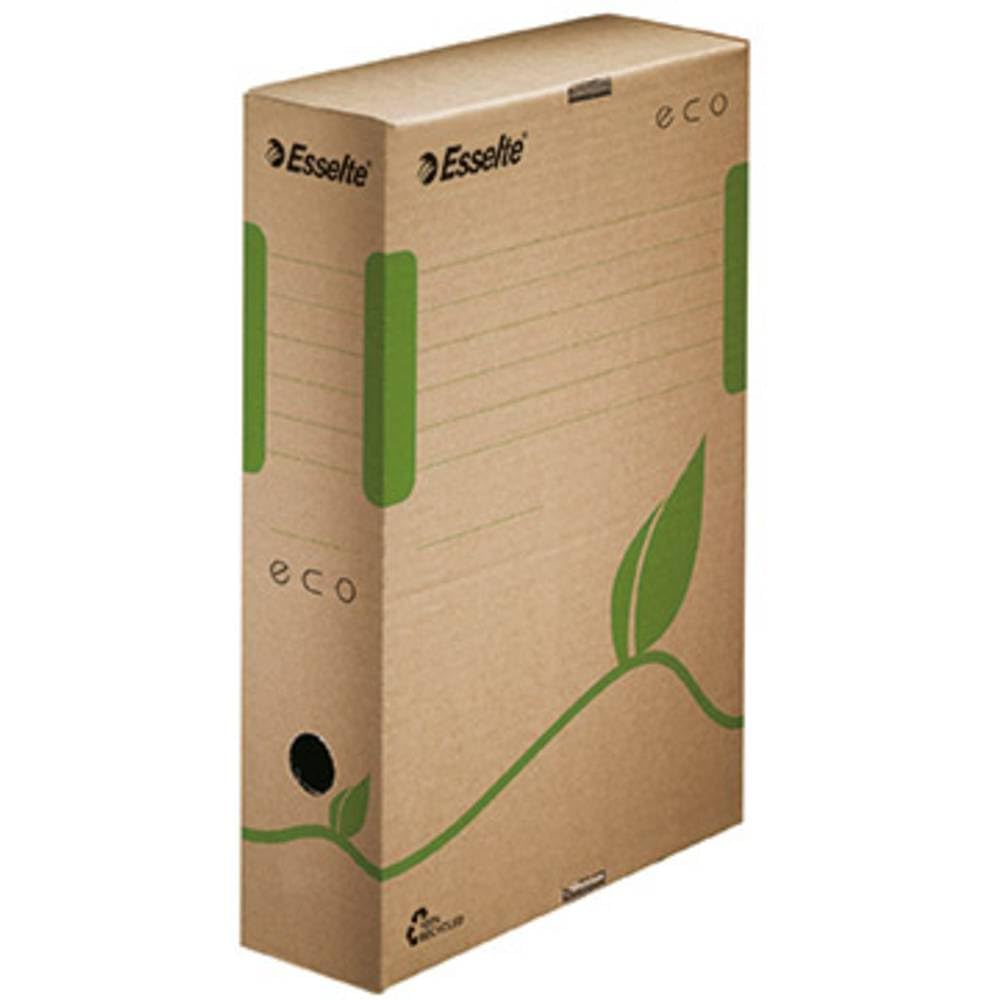Esselte 623916 Eco Storage Box, 80 mm, Cardboard, Natural Brown
