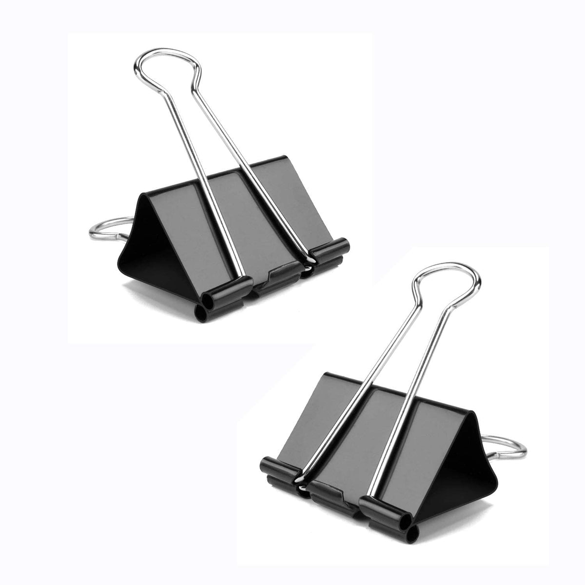 Mini Binder Clips, 144 Pack, 5/8 Inch, Black, Standard 15mm, Micro Paper Clips, Fold Clamp