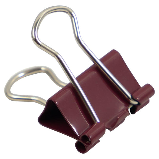JAM PAPER Colorful Binder Clips - Extra Small - 3/5 Inch (15 mm) - Burgundy Binderclips - 30/Pack