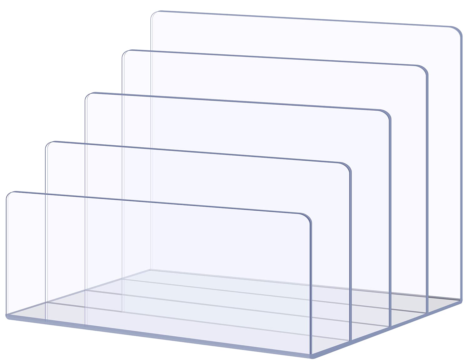 Sooyee Acrylic File Organizer for Desk, Mail Organizer Countertop,Clear
