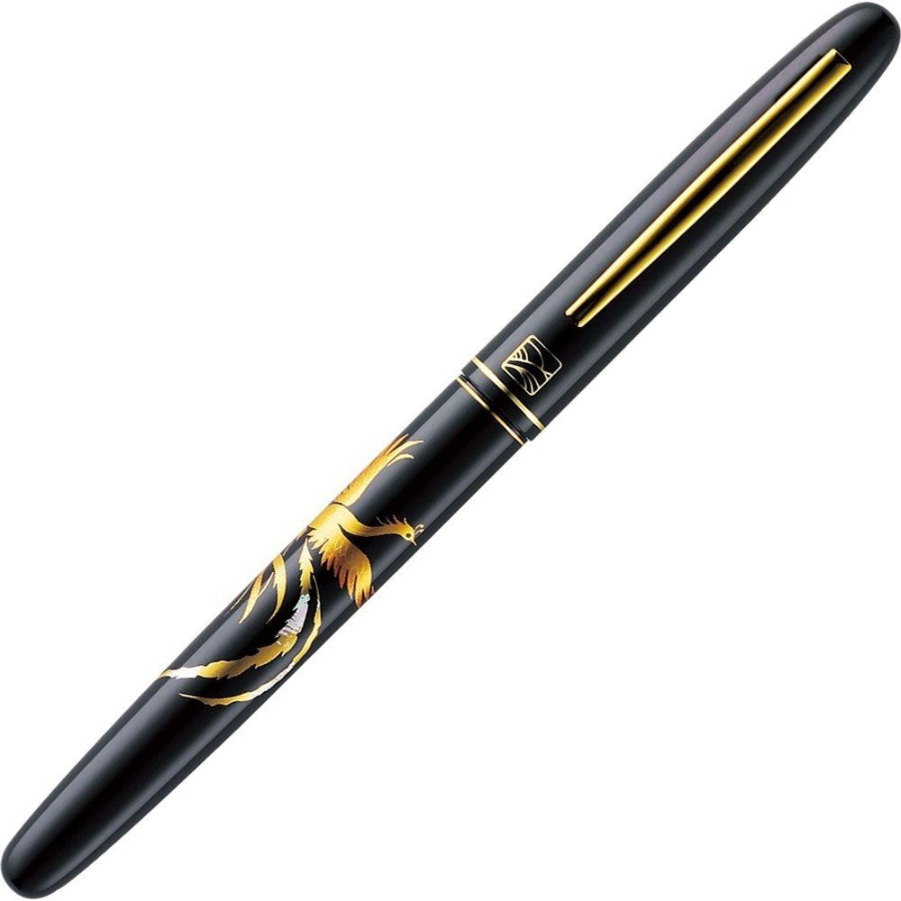Kuretake DU180-315 Brush Pen, Kuretake Fountain Brush, Maki-e Monogatari, Zuibirds Phoenix Black