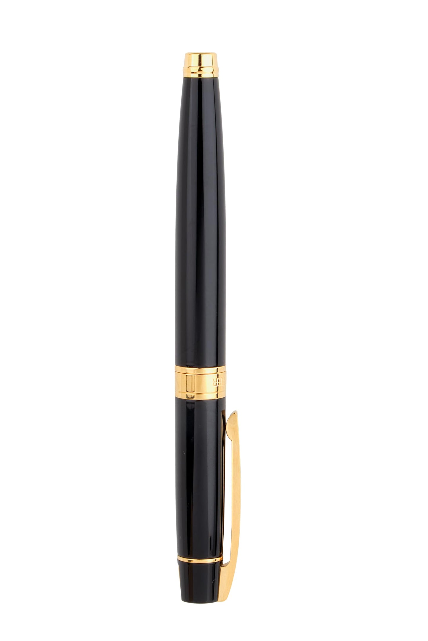 Sheaffer 300 Glossy Black Fountain Pen with Gold Tone Trim and Medium Nib