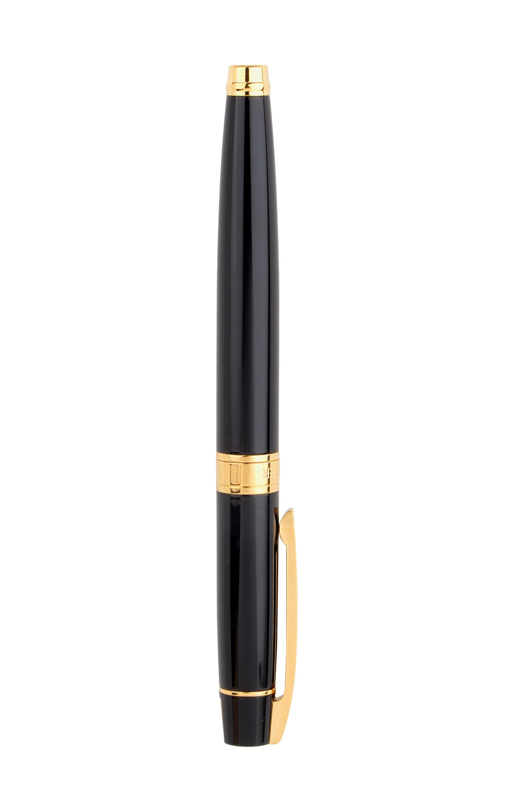 Sheaffer 300 Glossy Black Fountain Pen with Gold Tone Trim and Medium Nib