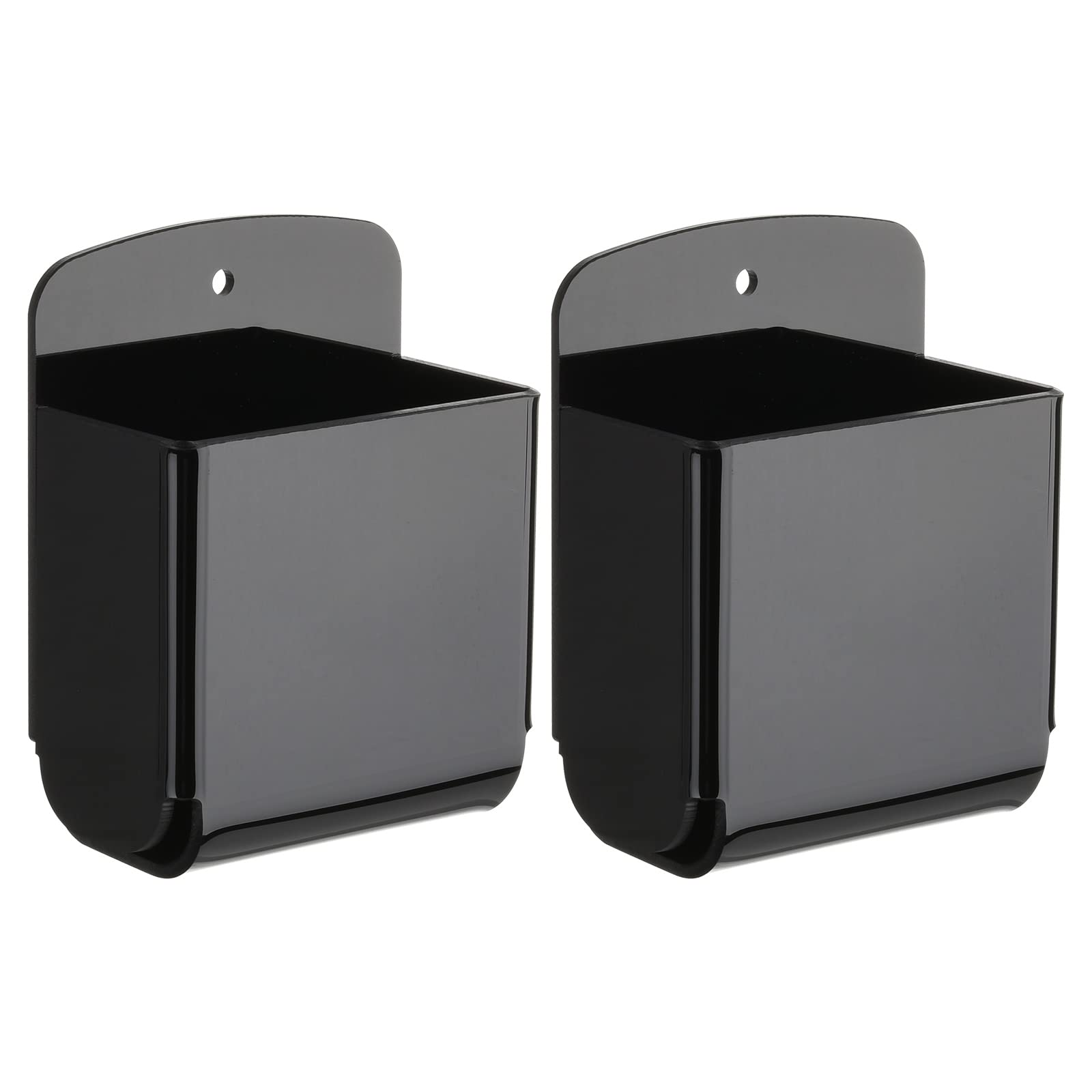 Cosmos Pack of 2 Acrylic Remote Control Holder Adhesive Wall Mount Phone Holder Wall Mount