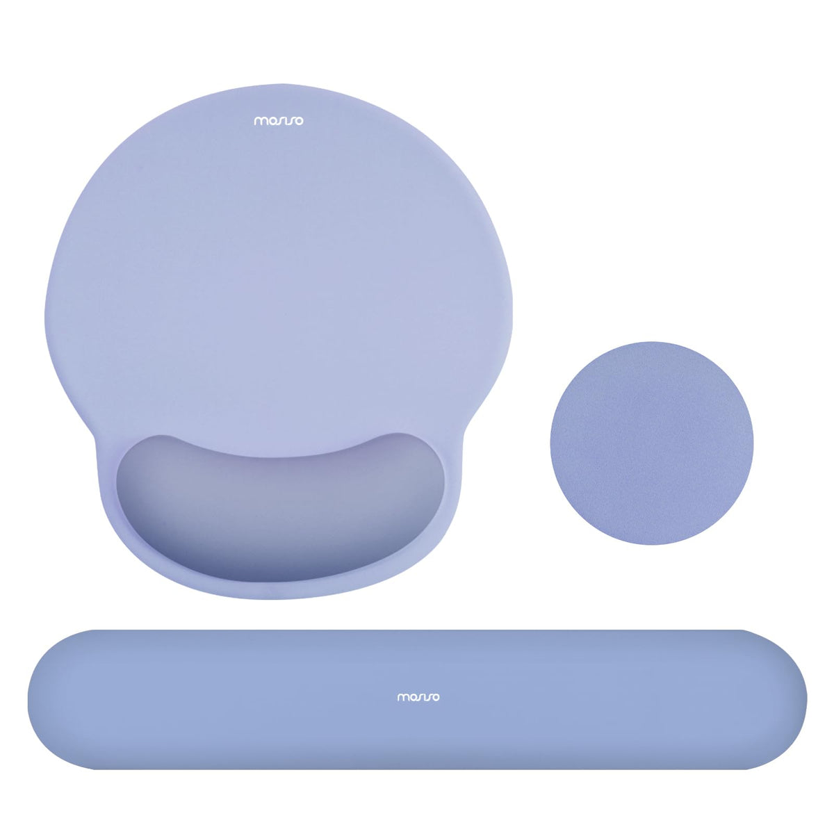 MOSISO Wrist Rest Support for Mouse Pad&Keyboard Set, Stone Blue