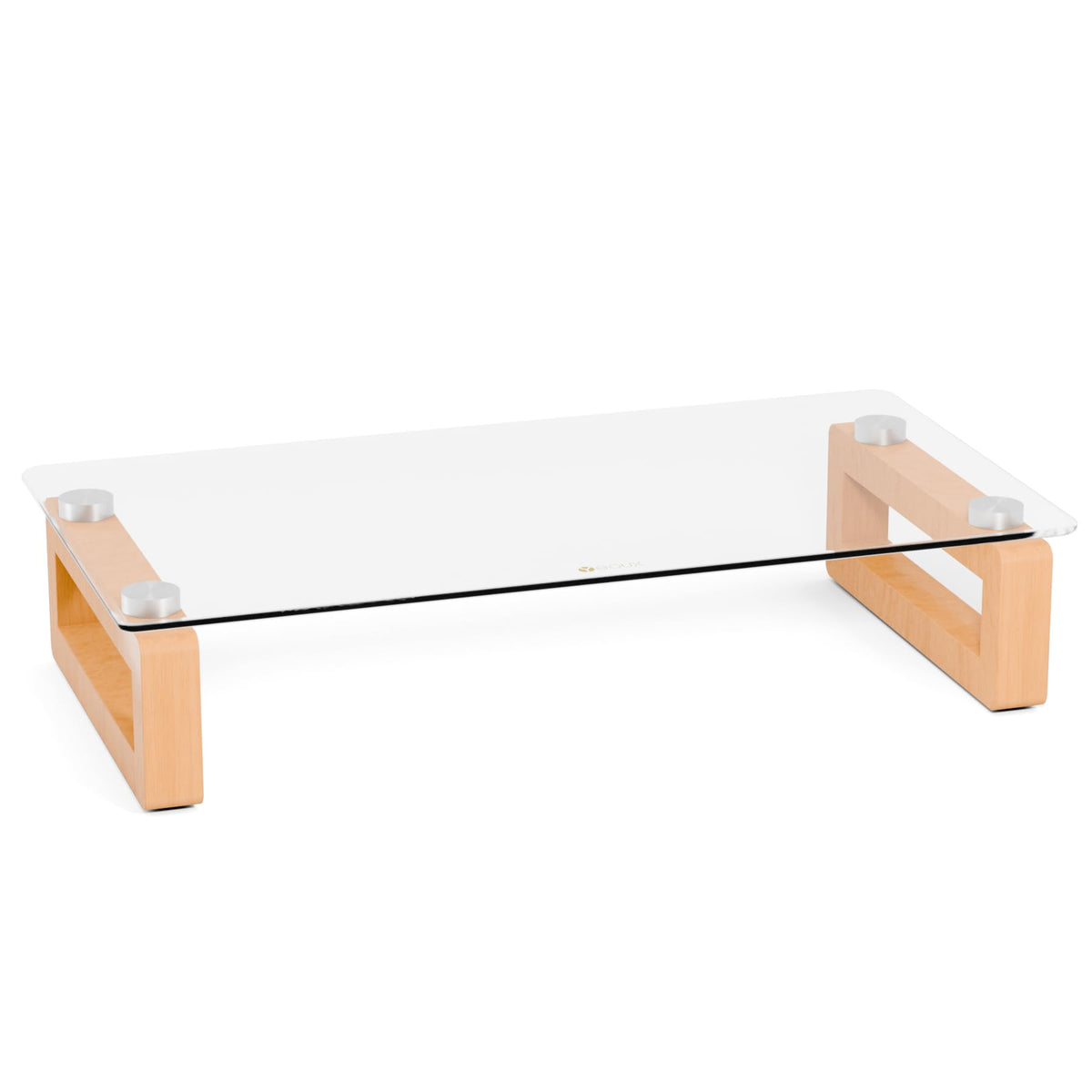 YEOUX Multi-Purpose Desktop Stand - 17.0" x 9.0" x 3.5" (Clear & Beech)
