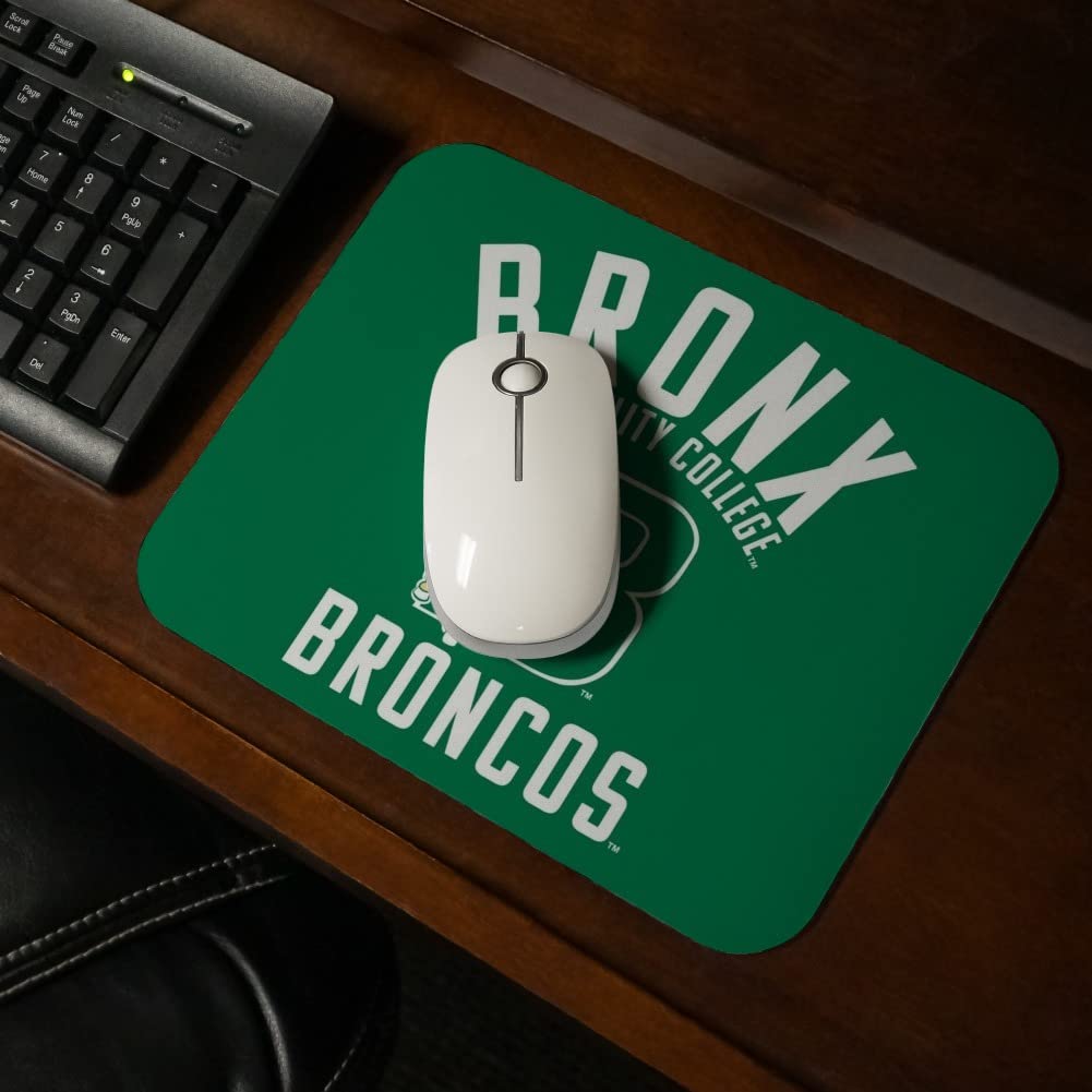 Bronx Community College Broncos Logo Low Profile Thin Mouse Pad Mousepad