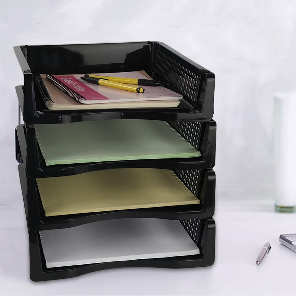 Ggbin 6-Tier Stackable A4 Paper Size Organizer Basket Tray for Desktop