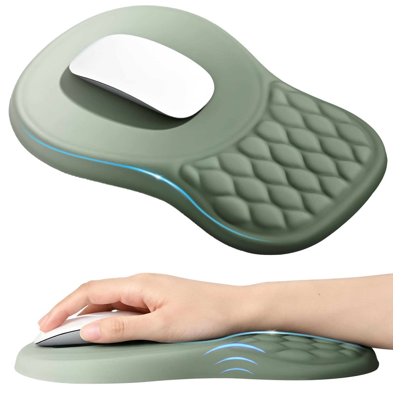 EooCoo Massage Ergonomic Mouse Pad with Dual-Slope Design Wrist Rest