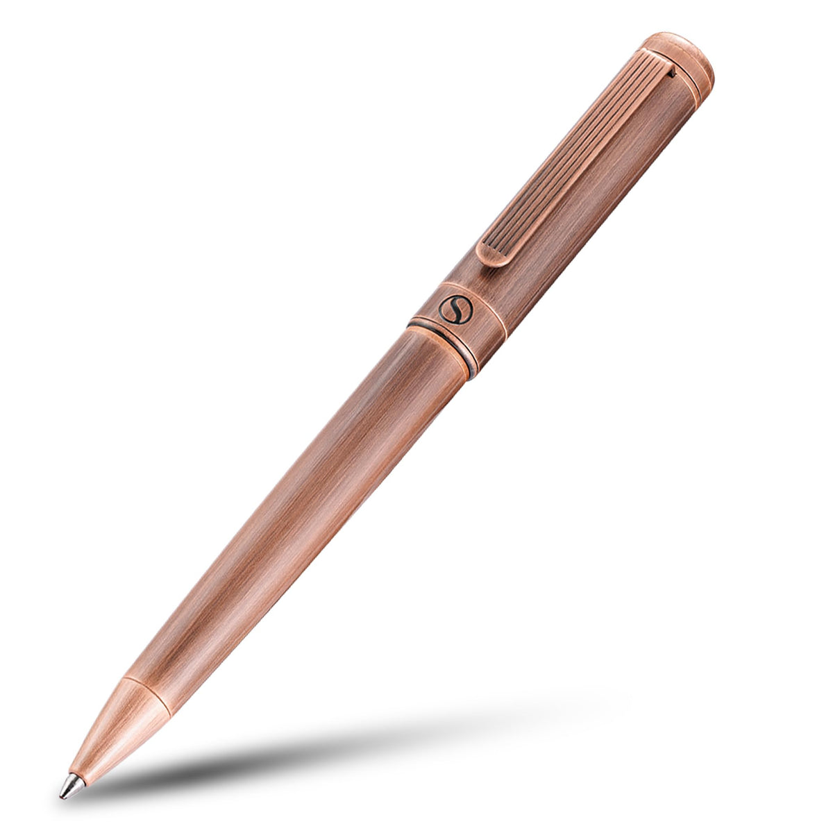 Scriveiner Copper Ballpoint Pen - Stunning Luxury Pen, Schmidt Black Refill, Best Ball Pen Gift Set