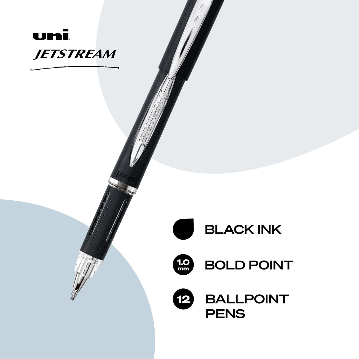 uniball™ Jetstream Ballpoint Pens, Medium Point (1.0mm), Black, 12 Pack