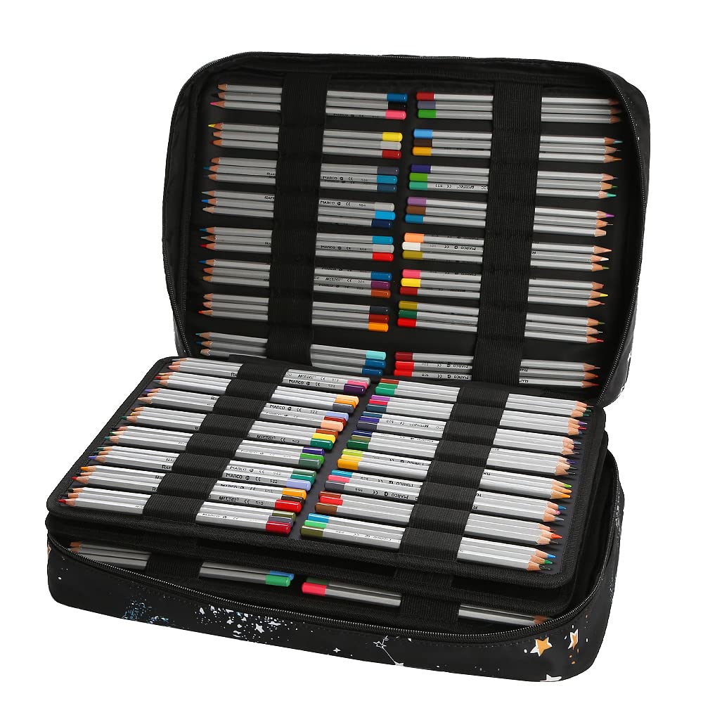 Lbxgap Portable Colored Pencil Case 480 Slots Pencil Case or 320 Gel Pen Case Large Capacity Pencil