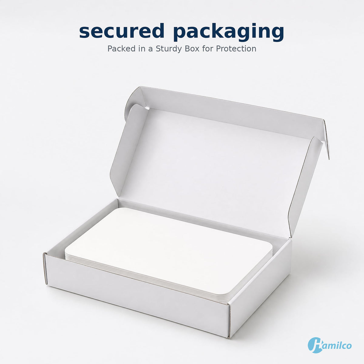 Hamilco White 80lb Cover Heavy 5x7 Rounded Corner Cardstock (100PK)