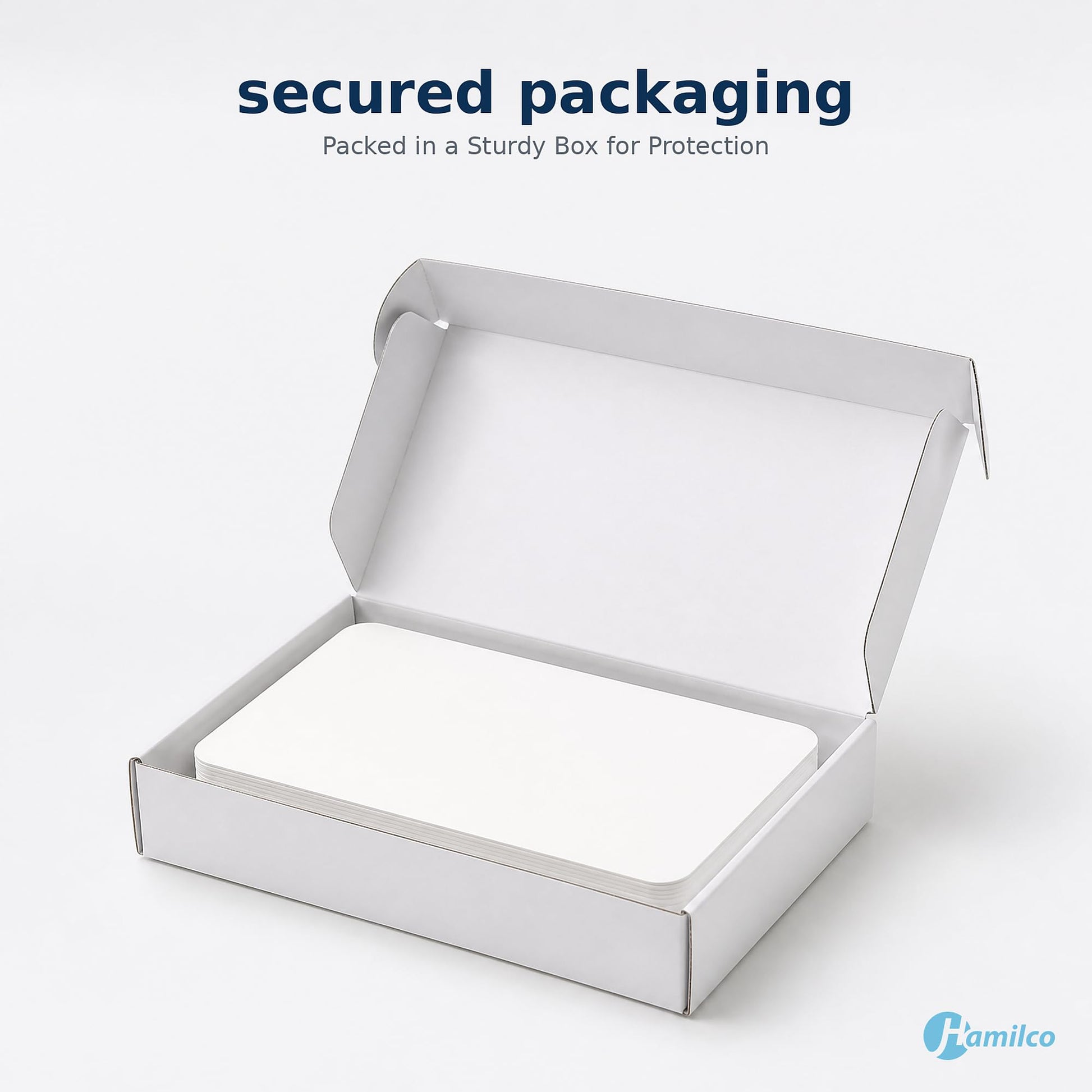 Hamilco White 80lb Cover Heavy 5x7 Rounded Corner Cardstock (100PK)