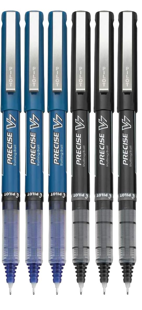Advantage Gifts Precise V7 Stick Rolling Ball Pens, Fine Point (.7mm), Assorted Colors Black/Blue