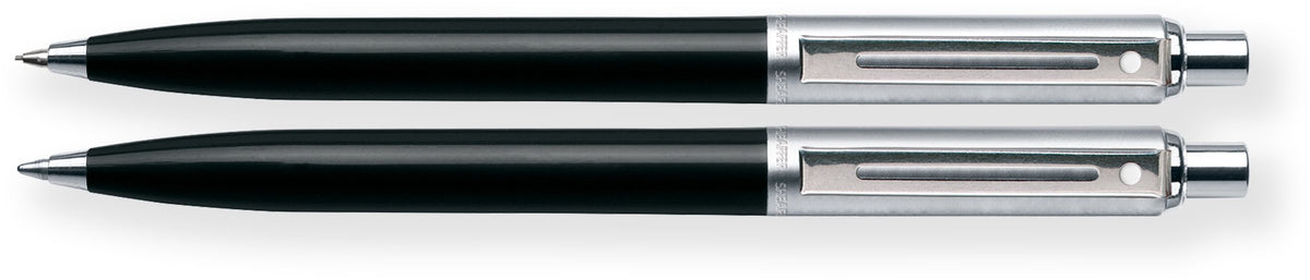Sheaffer Sentinel Black Ballpoint Pen & 0.7mm Pencil with Chrome Trim