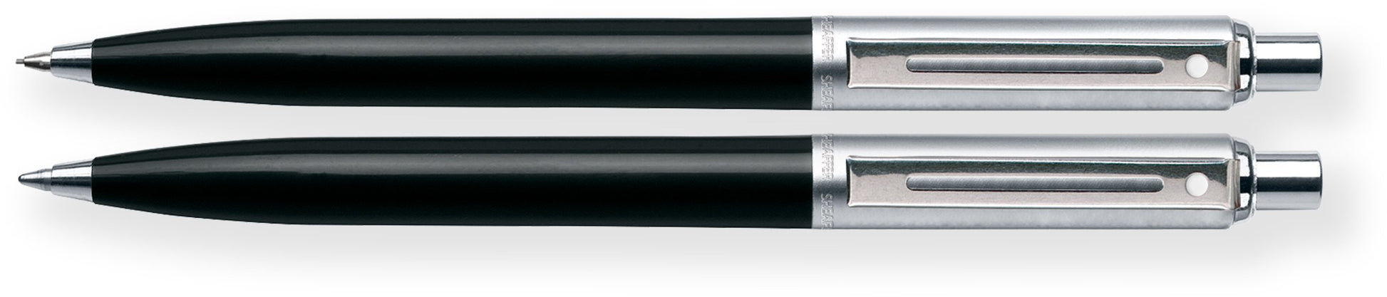Sheaffer Sentinel Black Ballpoint Pen & 0.7mm Pencil with Chrome Trim