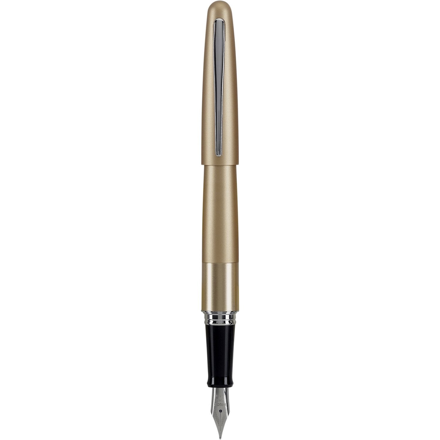 PILOT Metropolitan Collection Fountain Pen, Gold Barrel, Classic Design, Medium Nib, Black Ink