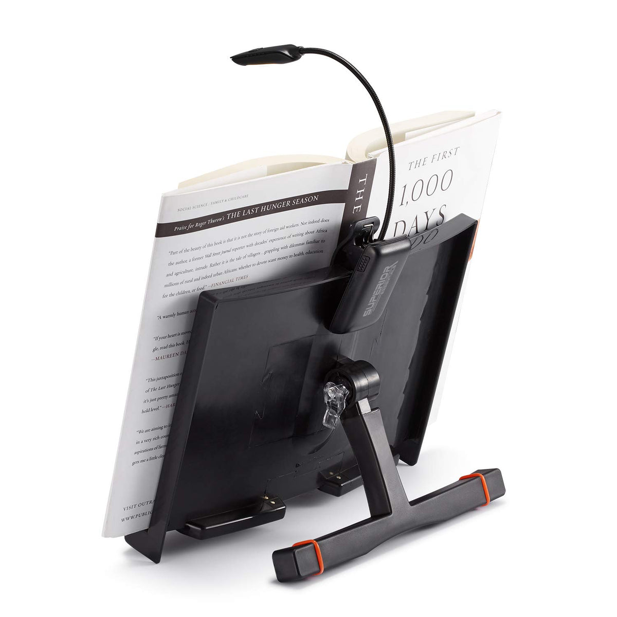 Superior Essentials Book Stand for Reading Hands Free - Recipe Book Cookbook Holder Stand for