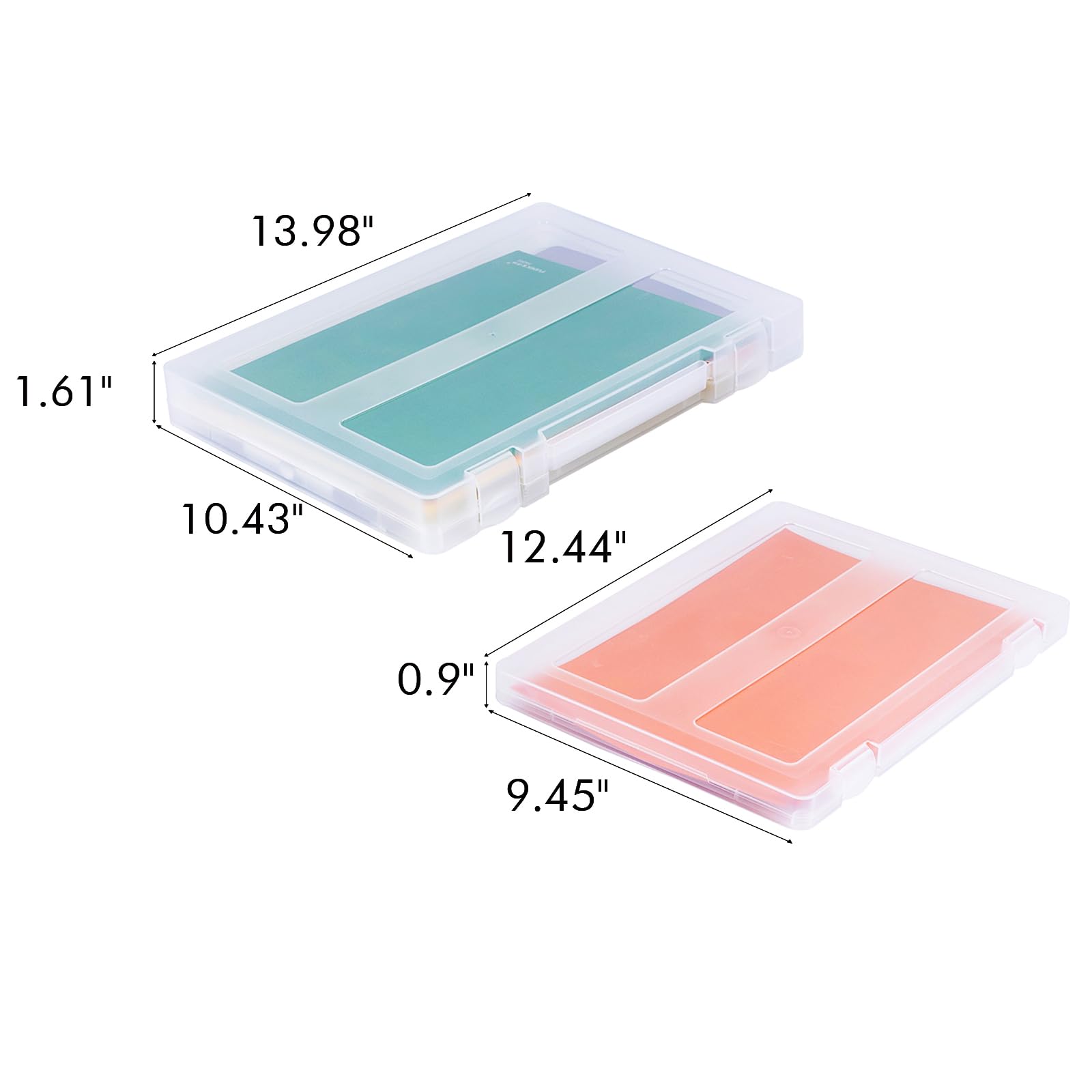 Mickiewicz 8 Pack Paper Storage Boxes, 8.5 x 11 Plastic Portable Project Case for US letter Size