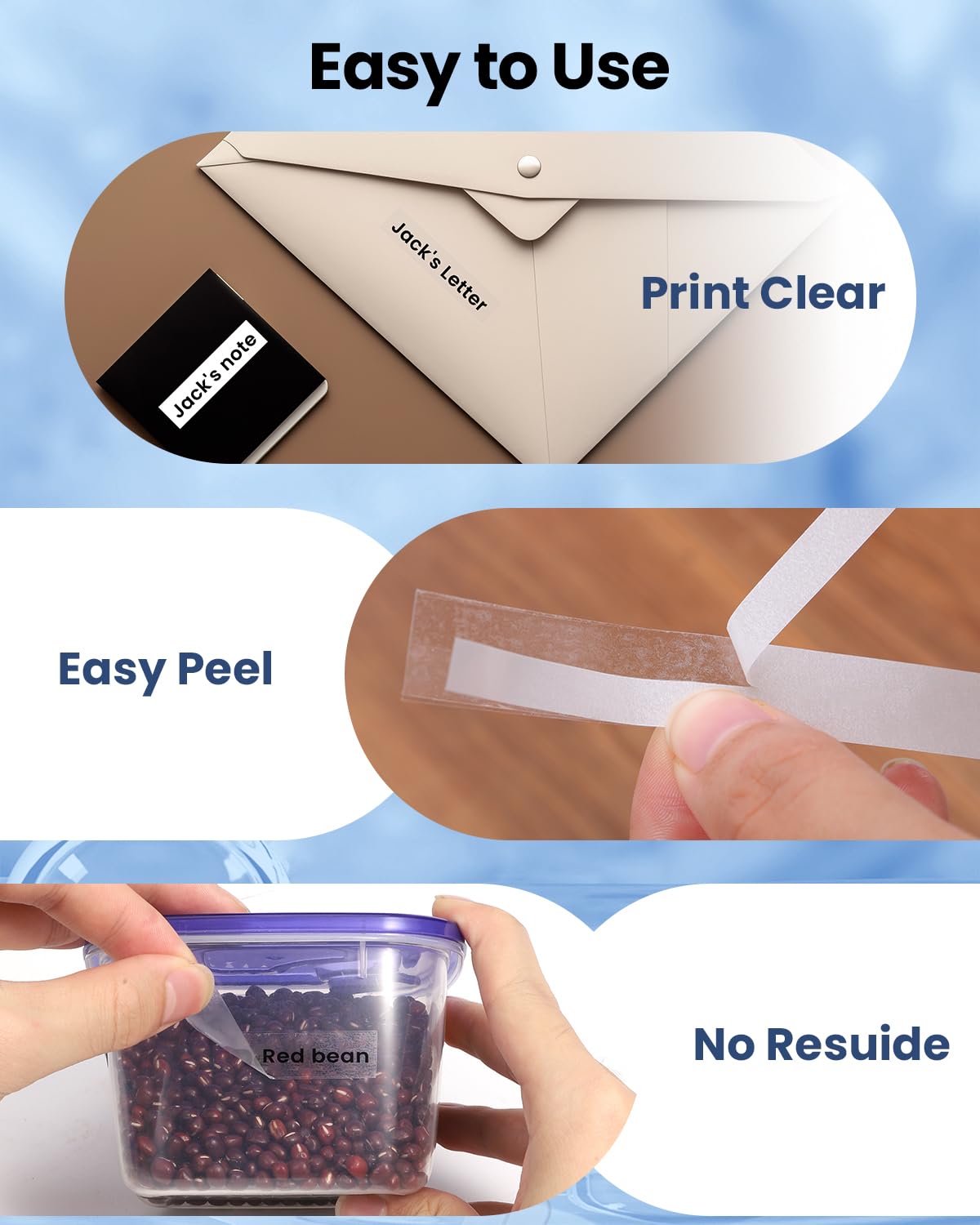 Label Maker Tape Compatible with Brother PT-D200 1280 2040 1750 1090 1180