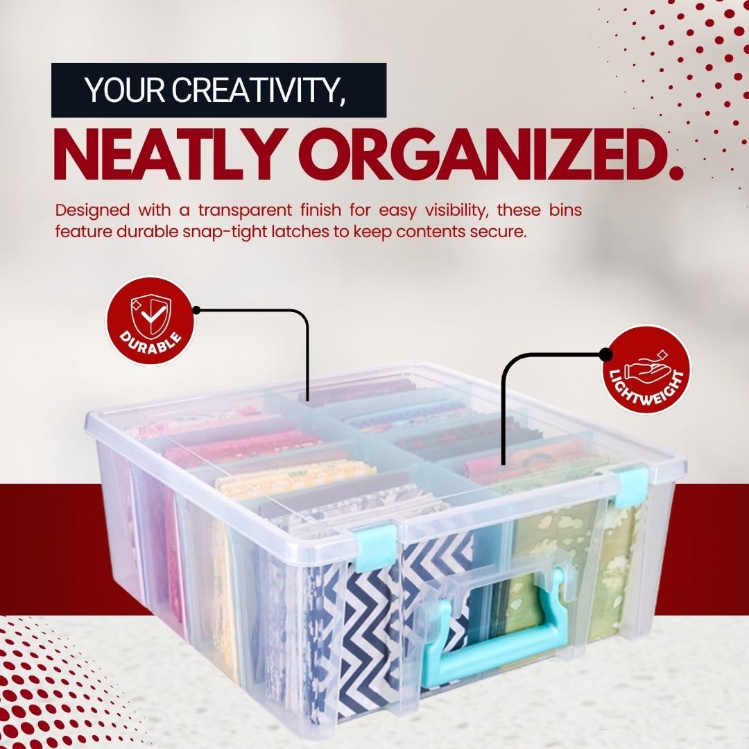 ArtBin 6990SA Super Satchel Double Deep with Removable Dividers, Large Portable Art & Craft Storage