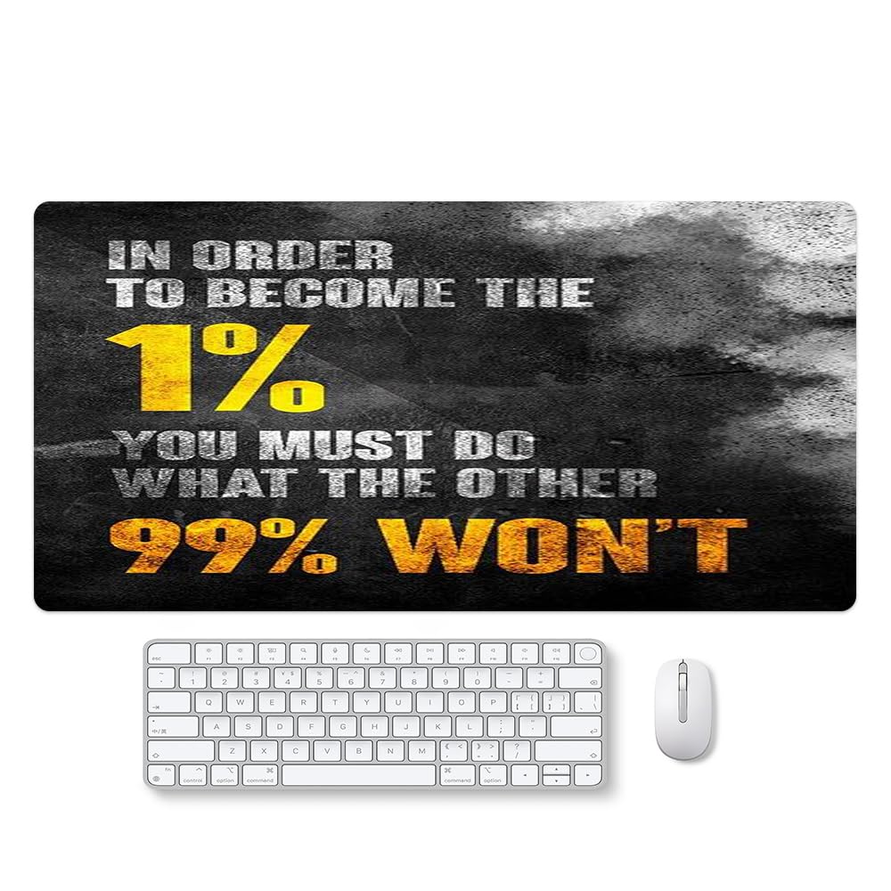 Reateforin Inspirational Quote Mouse Pad,Motivational Mousepad for Mens Guys Black Inspiring Stay