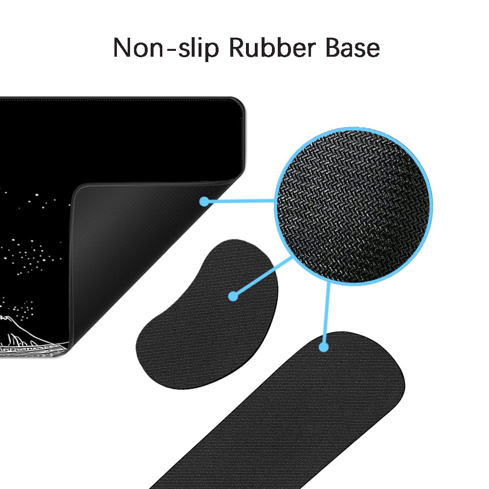 MIBITRI Keyboard Mouse Pad Set, Extended Gaming Mouse Pad+Ergonomics Keyboard Wrist Rest Support