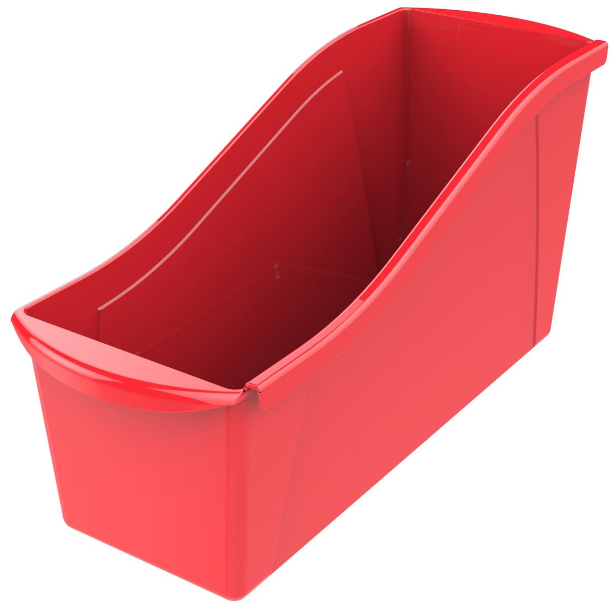 Storex Large Book Bin, 14.3 x 5.3 x 7 Inches, Red, Case of 6 (71116U06C), 14.3 x 5.3 x 7 Inches