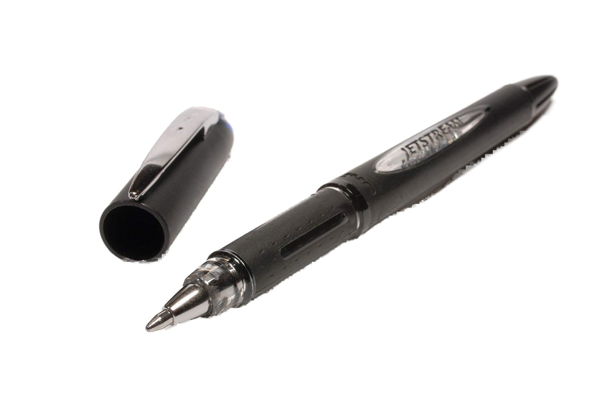 Uni-ball SX210 Jetstream Rollerball Pen Rubber Grip 1.0mm Tip 0.7mm Line Black Ref 9008000 [Pack of