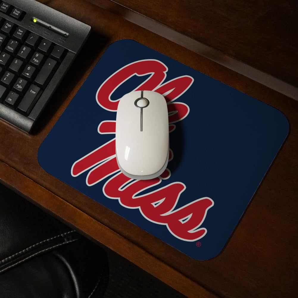 University of Mississippi Primary Logo Low Profile Thin Mouse Pad Mousepad