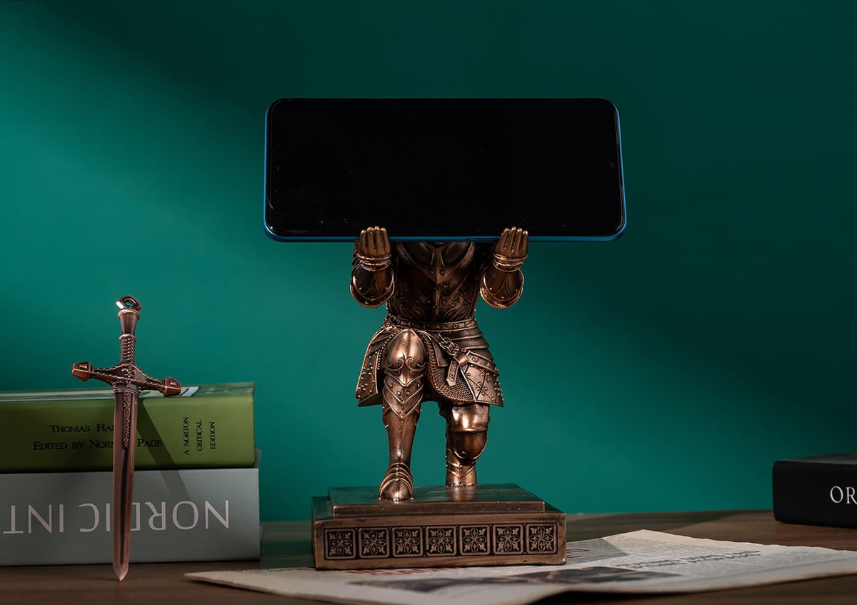 King's Guard Knight Pen Holder with a Letter Opener Desk Organizers Copper