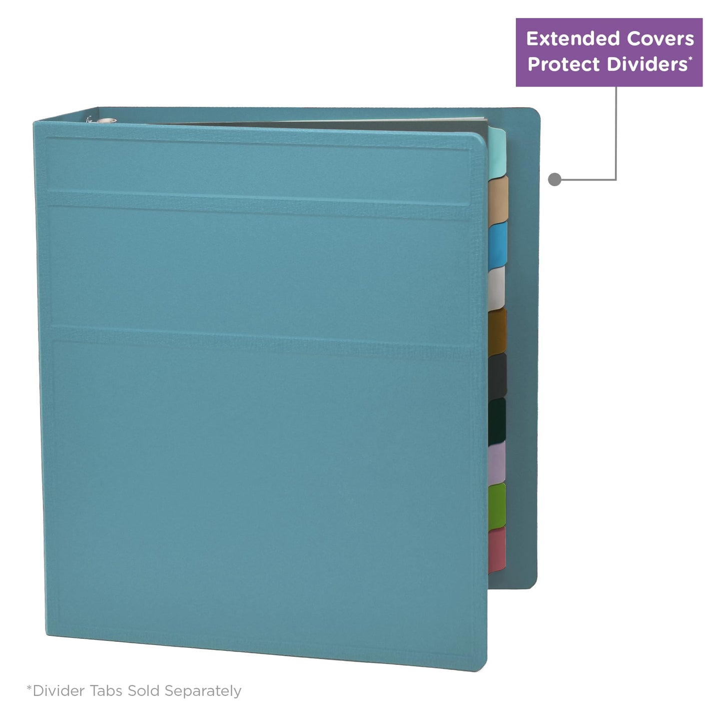 Carstens 3-Inch Heavy Duty 3-Ring Binder - Side Opening, Powder Blue, Durable Plastic, Precision